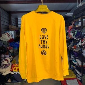 Vintage 1980s Love Thy Nurse Gift Funny Sweatshirt Size Large Medical Doctor